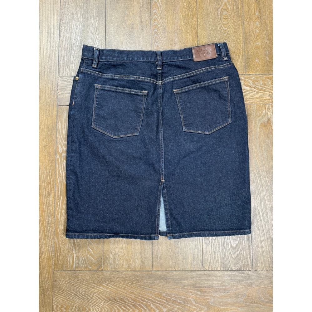 Lauren Ralph Lauren LRL Denim Pencil Skirt Women's Size 14 Dark Wash Jean Skirt - Picture 3 of 7